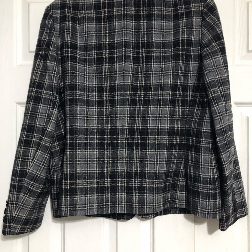 Vintage Pendleton plaid pure virgin wool blazer made USA women’s size 16 - Picture 7 of 13